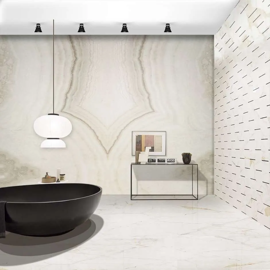 Salle de bains en onyx