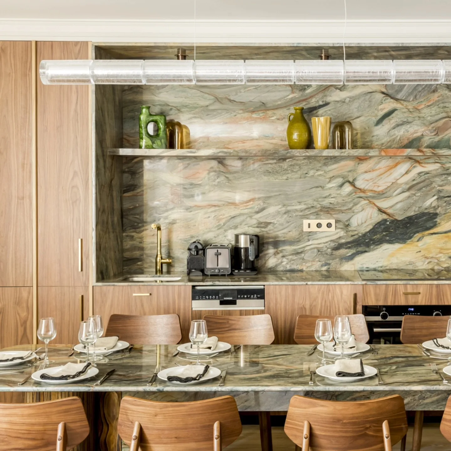 Cuisine et table en quartzite Fusion