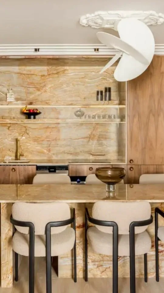 Cuisine et table en quartzite Nacarado — Nacarado