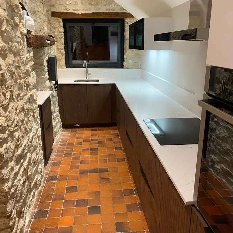 Cuisine en Dekton Salina Xgloss